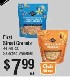 Smart & Final First Street Granola offer