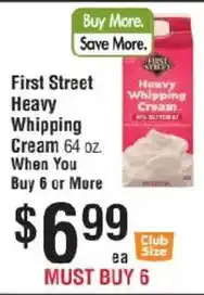 Smart & Final First Street Heavy Whipping Cream offer