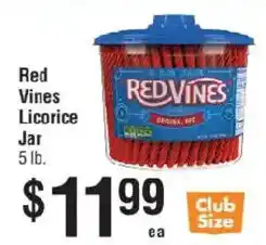 Smart & Final Red Vines Licorice Jar offer