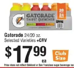 Smart & Final Gatorade thirst quencher offer