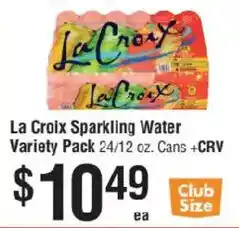 Smart & Final La Croix sparkling water offer
