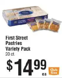 Smart & Final First Street Pastries Variety Pack offer