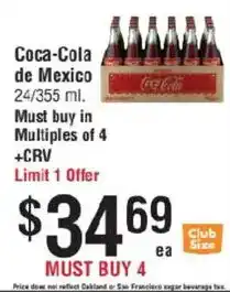 Smart & Final Coca-Cola de Mexico offer