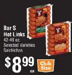 Smart & Final Bar S Hot Links offer