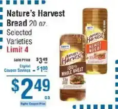 Smart & Final Nature's Harvest Bread offer