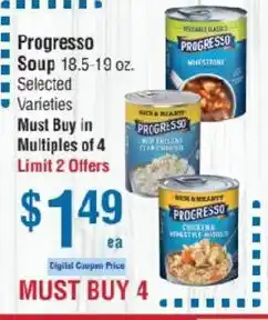 Smart & Final Progresso soup offer