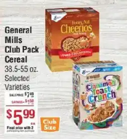 Smart & Final General Mills Club Pack Cereal offer