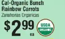 Smart & Final Cal-Organic Bunch Rainbow Carrots offer