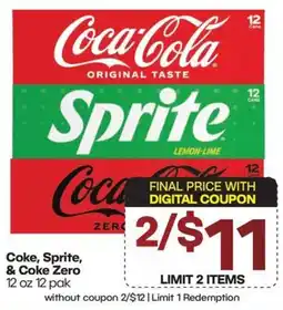 Harp's Market Coke, Sprite, & Coke Zero offer