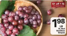 Harp's Market XL Red Seedless Grapes offer