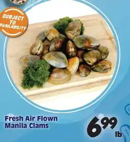 Times Supermarkets Fresh Air Flown Manila Clams offer