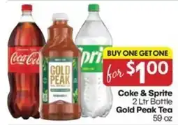 Harp's Market Coke & Sprite Gold Peak Tea offer