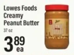 Lowes Foods Lowes Foods creamy peanut butter offer