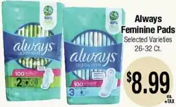 Big Saver Foods Always Feminine Pads offer