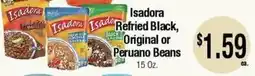 Big Saver Foods Isadora Refried Black, Original or Peruano Beans offer