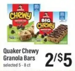 Lowes Foods Quaker chewy granola bars offer