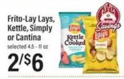 Lowes Foods Frito-Lay Lays, Kettle, Simply or Cantina offer