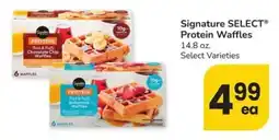 Safeway Signature Select Protein Waffles offer