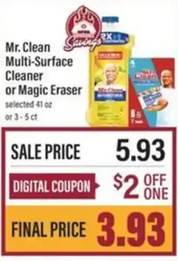 Lowes Foods Mr. Clean Multi-Surface Cleaner or Magic Eraser offer