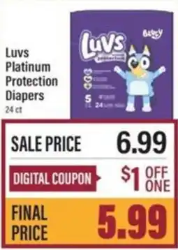 Lowes Foods Luvs Platinum Protection Diapers offer