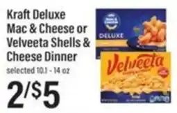 Lowes Foods Kraft Deluxe Mac & Cheese or Velveeta Shells & Cheese Dinner offer