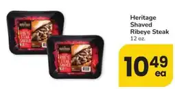 Safeway Heritage shaved ribeye steak offer