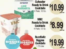 Big Saver Foods Cutwater Ready to Drink Cocktails VMCCocktails BuzzBalz BIGGIES offer