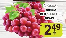 Cermak Fresh Market California JUMBO RED SEEDLESS GRAPES offer