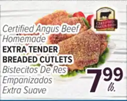 Cermak Fresh Market Certified Angus Beef Homemade EXTRA TENDER BREADED CUTLETS offer