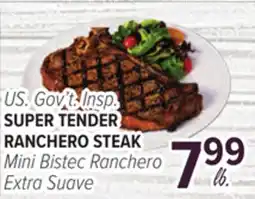 Cermak Fresh Market US. Gov't Insp. SUPER TENDER RANCHERO STEAK offer