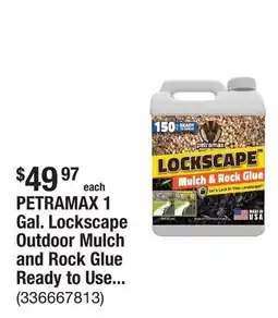 The Home Depot PETRAMAX 1 Gal. Lockscape Outdoor Mulch and Rock Glue Ready to Use for Landscaping offer