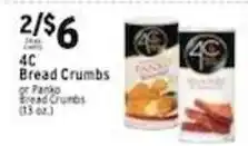 Associated 4c bread crumbs or panko bread crumbs offer