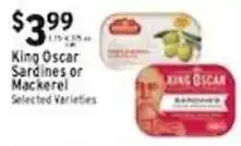 Associated King Oscar Sardines or Mackerel offer