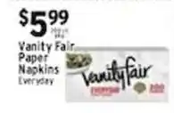 Associated Vanity Fair paper napkins everyday offer