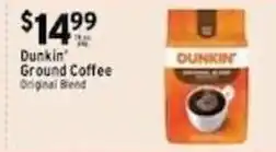 Associated Dunkin' Ground Coffee Original Blend offer