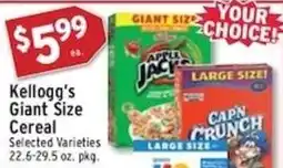 Associated Kellogg's Giant Size Cereal offer