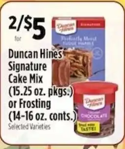 Pioneer Supermarkets Duncan Hines Signature Cake Mix or Frosting offer
