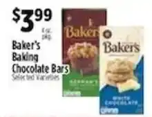 Pioneer Supermarkets Baker's Baking Chocolate Bars offer
