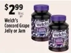 Pioneer Supermarkets Welch's Concord Grape Jelly or Jam offer