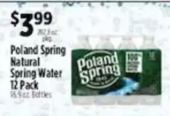 Pioneer Supermarkets Poland spring natural spring water offer