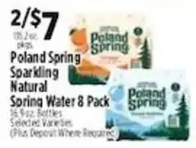 Pioneer Supermarkets Poland Spring Sparkling Natural Spring Water offer