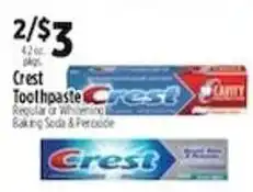 Pioneer Supermarkets Crest toothpaste offer
