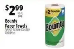 Pioneer Supermarkets Bounty paper towels offer