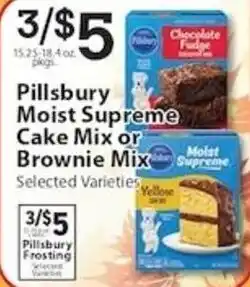 Associated Pillsbury Moist Supreme Cake Mix or Brownie Mix offer