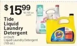 Associated Tide liquid laundry detergent or dreft liquid laundry detergent offer