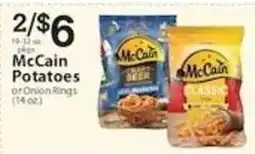 Associated McCain Potatoes or Onion Rings offer