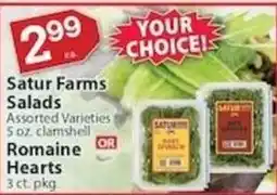 Associated Satur Farms Salads offer