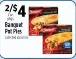 Pioneer Supermarkets Banquet Pot Pies offer