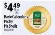 Pioneer Supermarkets Marie Callender's Pastry Pie Shells offer