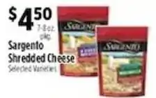Pioneer Supermarkets Sargento shredded cheese offer